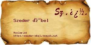 Szeder Ábel névjegykártya